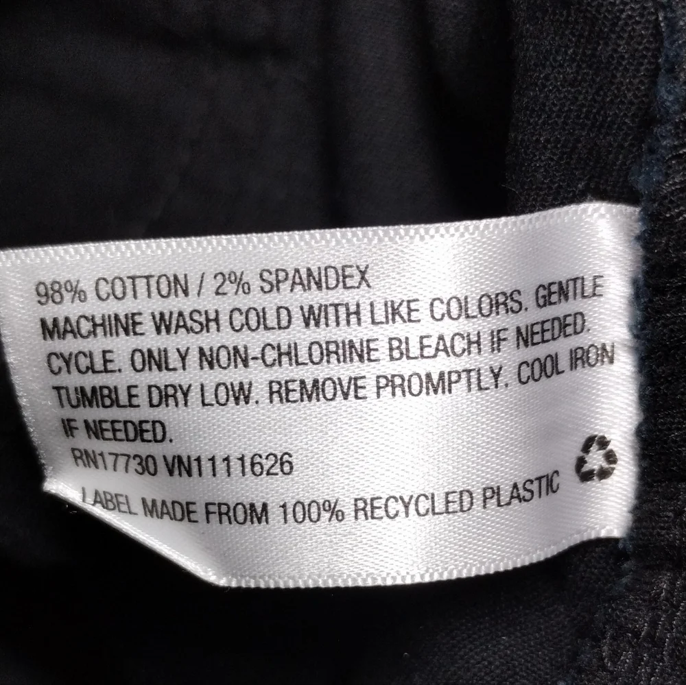 a new day Women's Black Pants Stretch Chinos Size (16)
